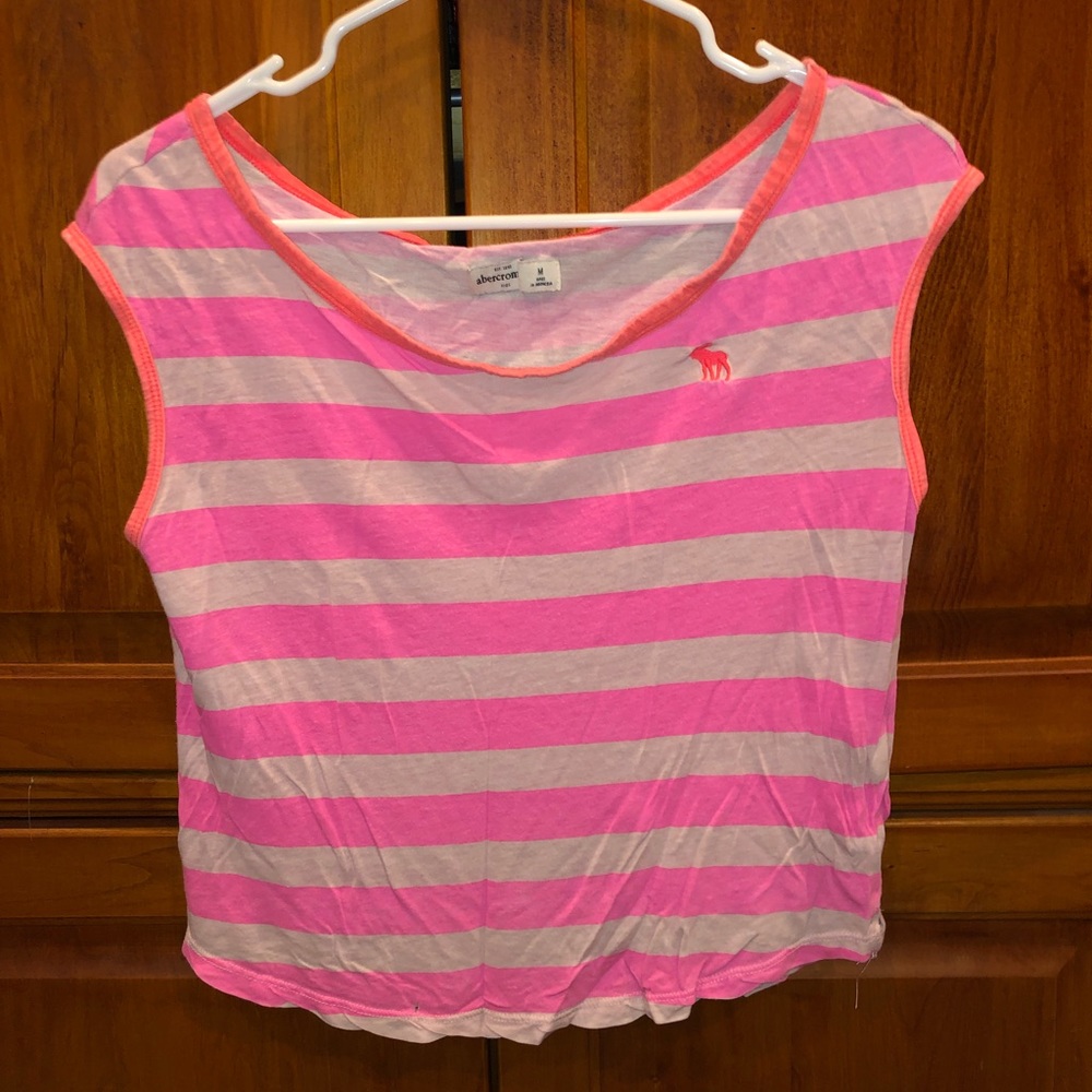 Pink stripped Abercrombie Tank